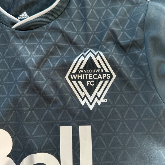 Adidas Vancouver Whitecaps FC Away Jersey Black/Silver Sz S - Picture 5 of 6